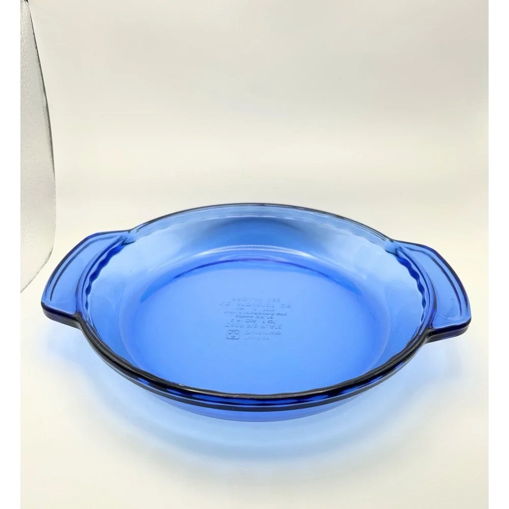 Anchor Hocking Ovenware Cobalt Blue Deep Pie Plate 9